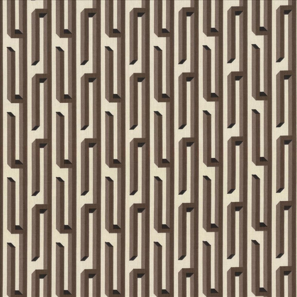 Nobu Fret Chocolate by Kasmir Designer Fabric 5084 100% Cotton
 USA </p><p>Repeat: Horizontal: 3 2/8 inches and Vertical: 4 4/8 inches 54 - Swanky Fabrics -