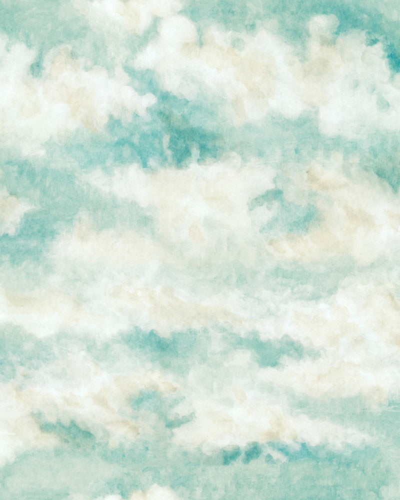 Nouage Turquoise Wallpaper by Mind the Gap Designer Wallpaper ORIENT EXPRESS Non-woven Made in Europe Paste the wall 3 rolls x 20.5 x 3.25 yards - Swanky Fabrics -