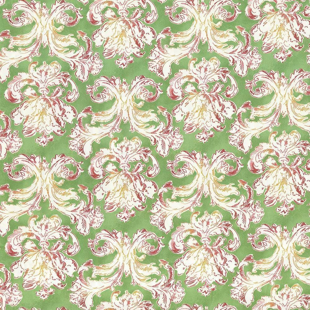 Nouveau Carreaux Spring by Kasmir Designer Fabric 5064 100% Cotton
 USA </p><p>Repeat: Horizontal: 18 inches and Vertical: 18 inches 54 - Swanky Fabrics -