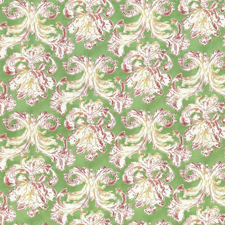 Nouveau Carreaux Spring by Kasmir Designer Fabric 5064 100% Cotton
 USA </p><p>Repeat: Horizontal: 18 inches and Vertical: 18 inches 54 - Swanky Fabrics -