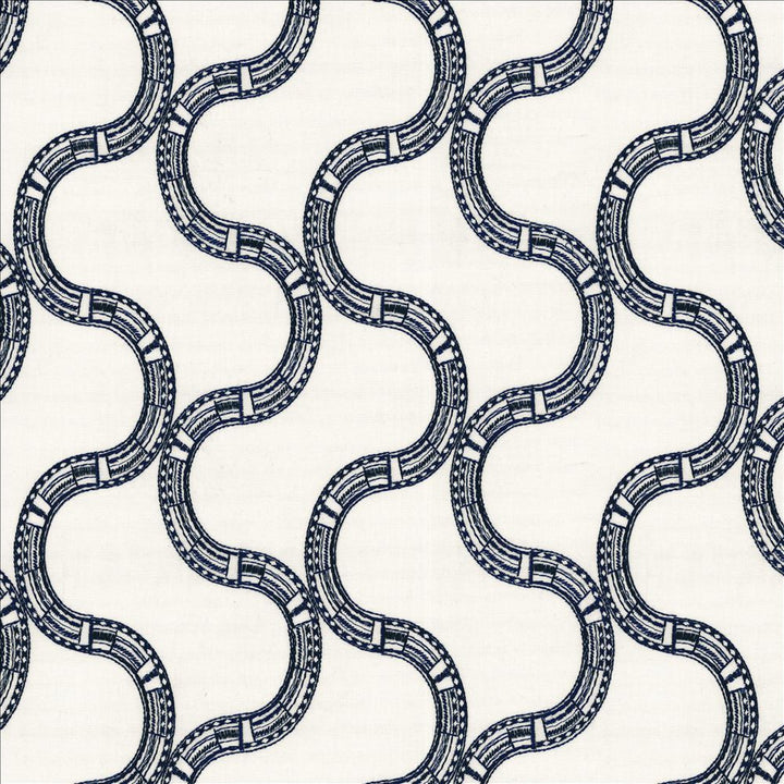 Nubia Navy by Kasmir Designer Fabric See sample 80% Cotton
20% Rayon
 INDIA 15,000 Wyzenbeek Double Rubs </p><p>Repeat: Horizontal: 6 2/8 inches and Vertical: 7 4/8 inches 54 - Swanky Fabrics -