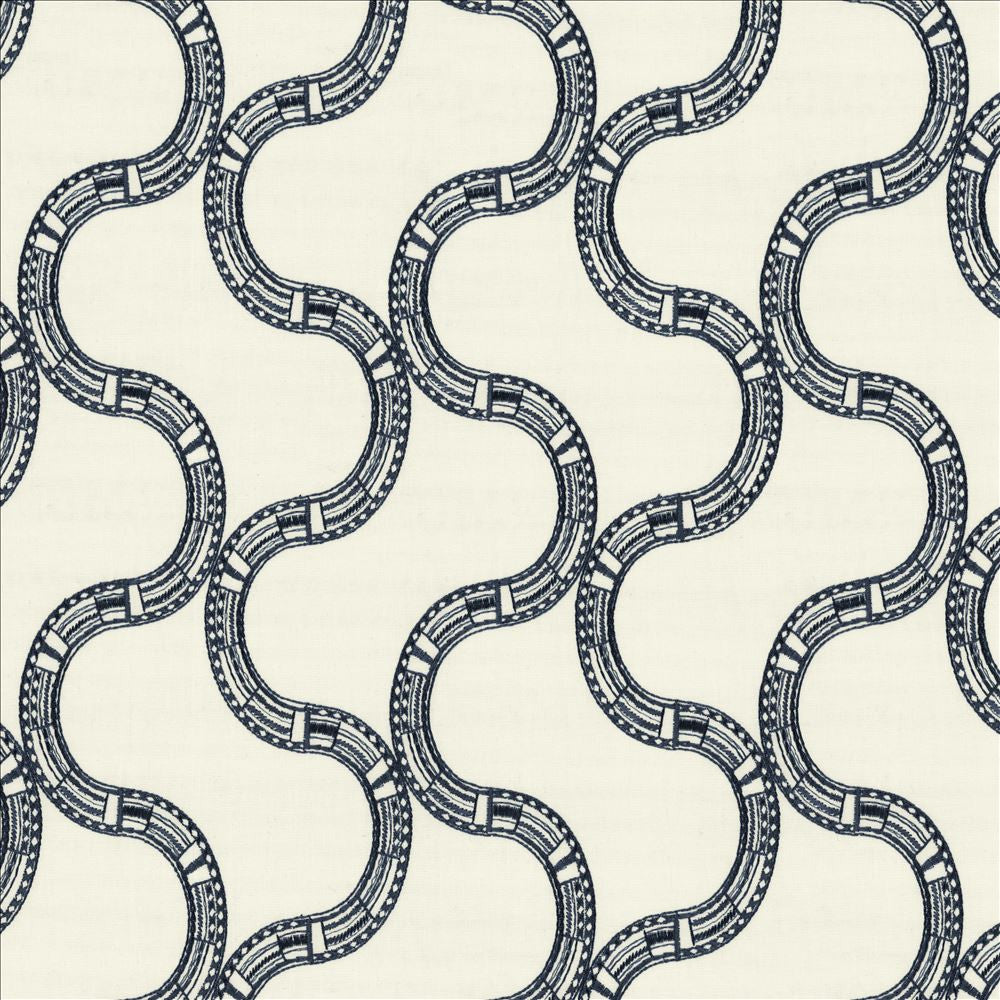 Nubia Navy by Kasmir Designer Fabric 1463 80% Cotton
20% Rayon
 INDIA </p><p>Repeat: Horizontal: 6 2/8 inches and Vertical: 7 4/8 inches 54 - Swanky Fabrics -