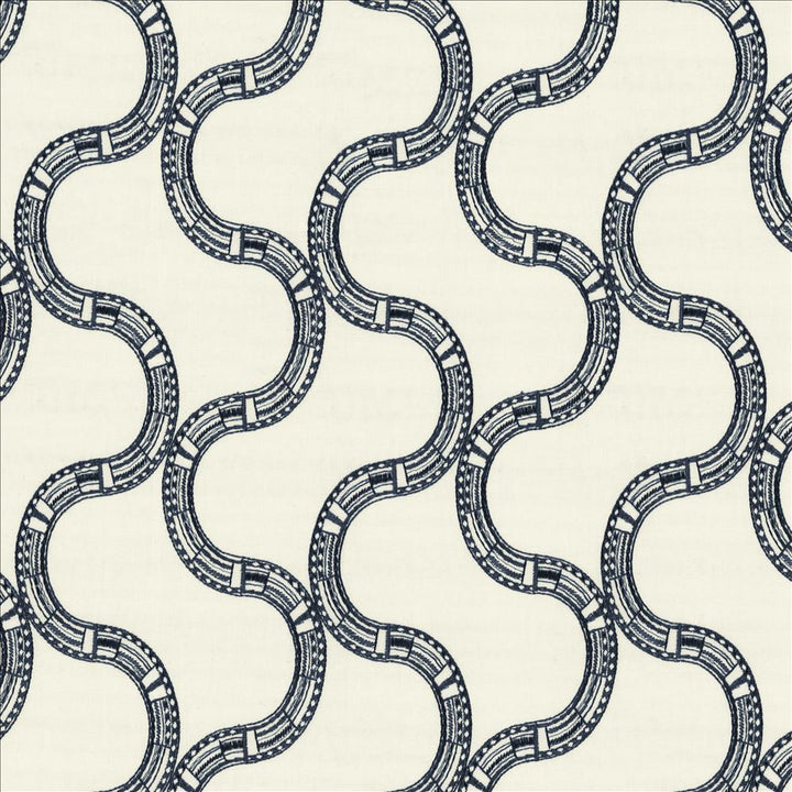 Nubia Navy by Kasmir Designer Fabric 1463 80% Cotton
20% Rayon
 INDIA </p><p>Repeat: Horizontal: 6 2/8 inches and Vertical: 7 4/8 inches 54 - Swanky Fabrics -