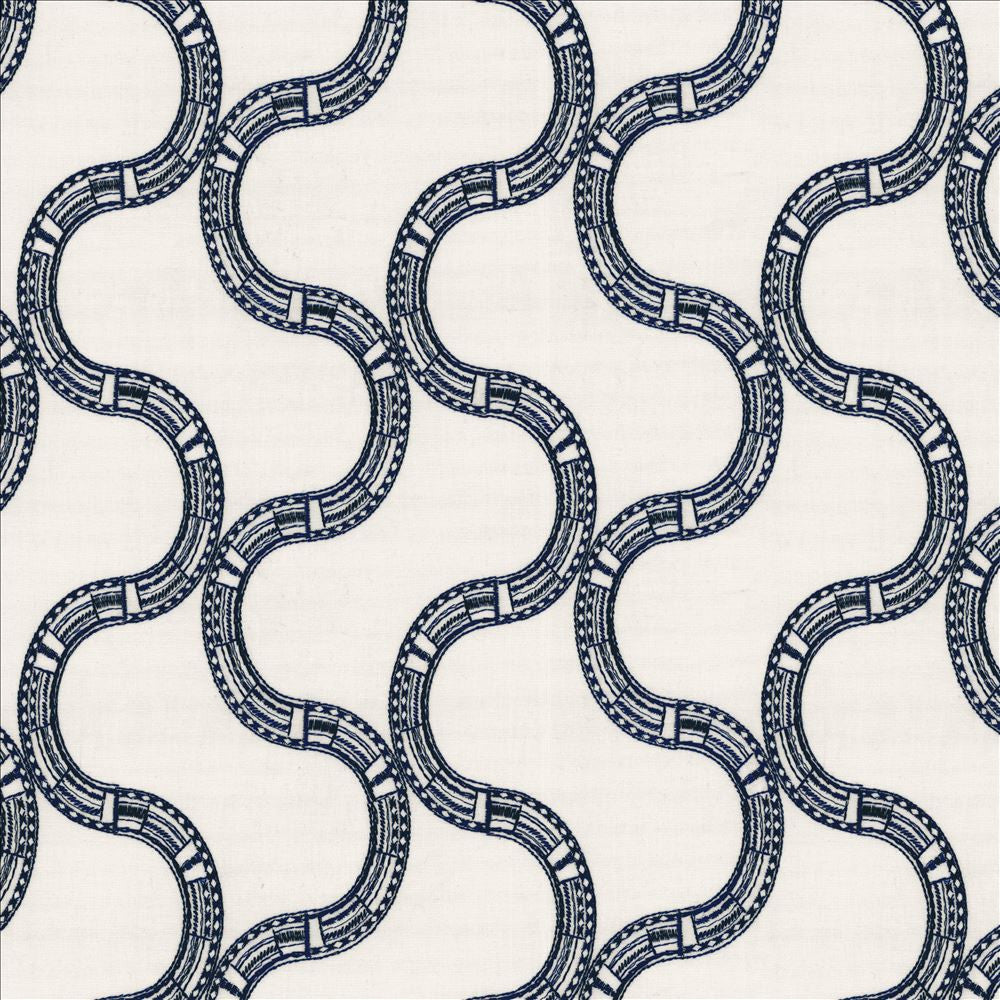 Nubia Navy by Kasmir Designer Fabric 1463 80% Cotton
20% Rayon
 INDIA 15,000 Wyzenbeek Double Rubs </p><p>Repeat: Horizontal: 6 2/8 inches and Vertical: 7 4/8 inches 52 - Swanky Fabrics -