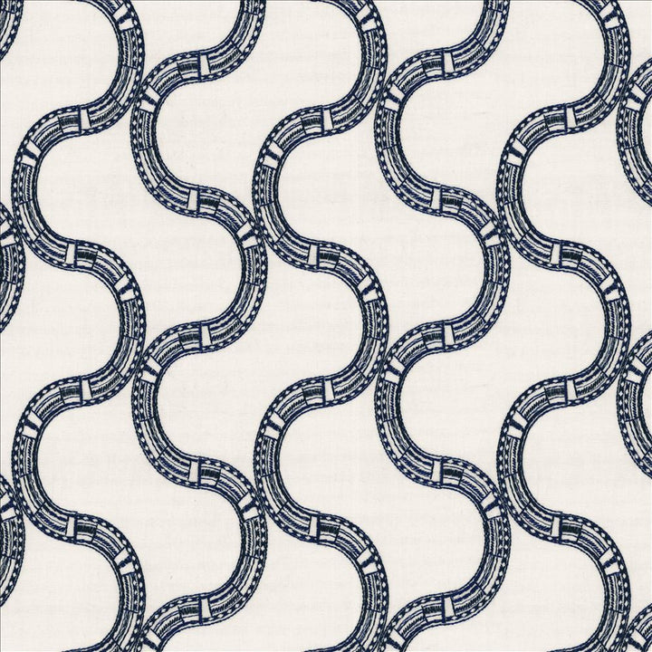 Nubia Navy by Kasmir Designer Fabric 1463 80% Cotton
20% Rayon
 INDIA 15,000 Wyzenbeek Double Rubs </p><p>Repeat: Horizontal: 6 2/8 inches and Vertical: 7 4/8 inches 52 - Swanky Fabrics -