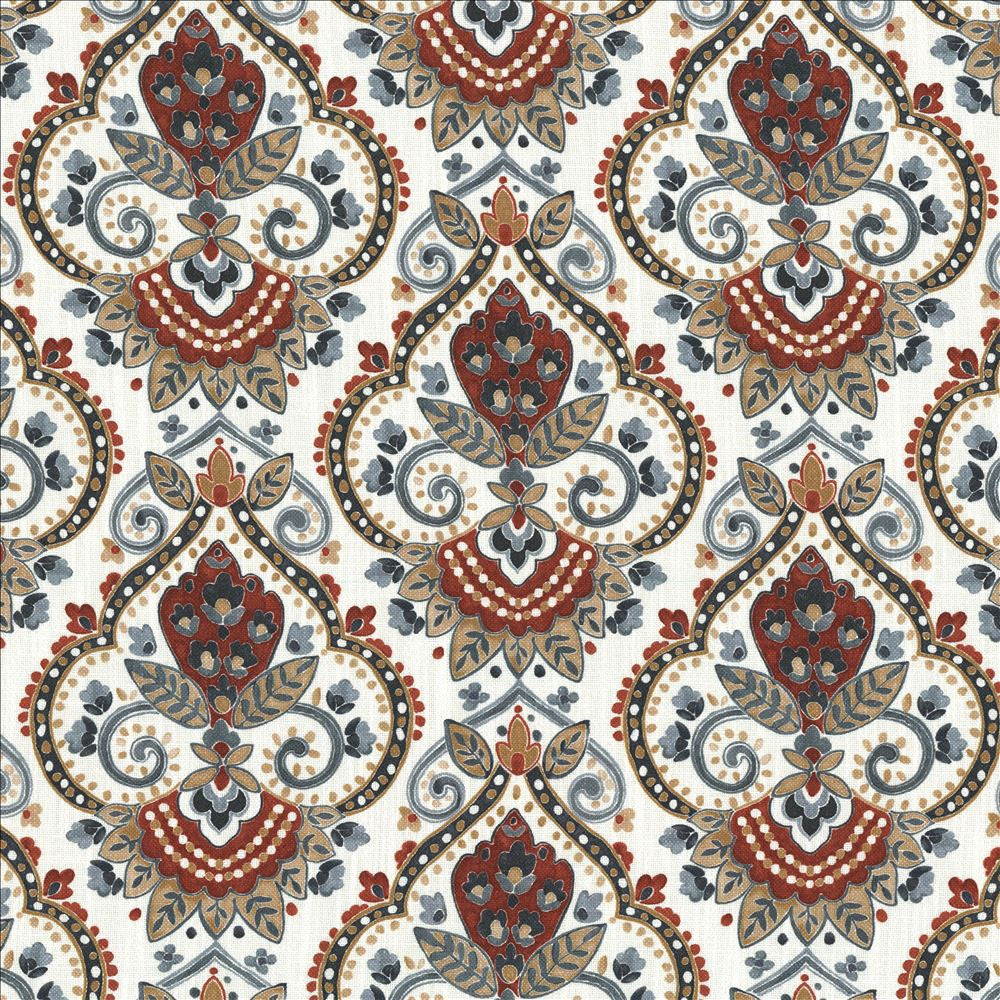 Nules Americana  by Kasmir Designer Fabric 1477 67% Viscose 33% Linen  SPAIN  </p><p>Repeat: Horizontal: 13 4/8 inches and Vertical: 12 6/8 inches 54  - Swanky Fabrics -