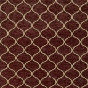 Kasmir Fabric Ogee Trellis Crimson