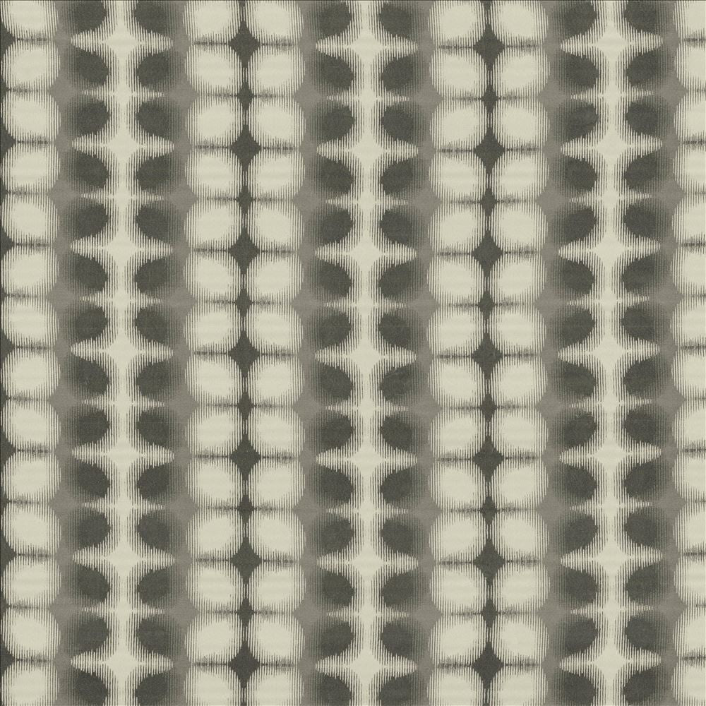 Optics Slate by Kasmir Designer Fabric See sample 100% Polyester
 USA 30,000 Wyzenbeek Double Rubs </p><p>Repeat: Horizontal: 14 2/8 inches and Vertical: 5 4/8 inches 53 - Swanky Fabrics -