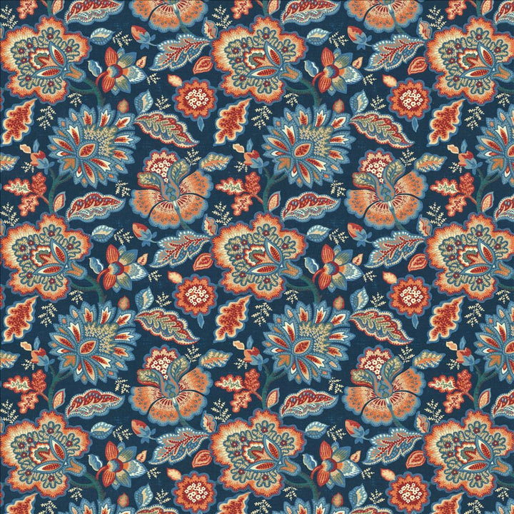 Orchard Street Navy by Kasmir Designer Fabric 1458 55% Linen
45% Cotton
 CHINA </p><p>Repeat: Horizontal: 13 4/8 inches and Vertical: 13 4/8 inches 54 - Swanky Fabrics -