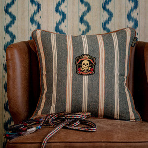 Mind the Gap Pillow Mind The Gap OREGON STRIPES Denim Washed Cushion (LC40156)