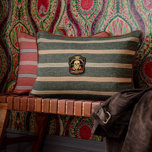 Mind the Gap Pillow Mind The Gap OREGON STRIPES Denim Washed Cushion (LC40157)