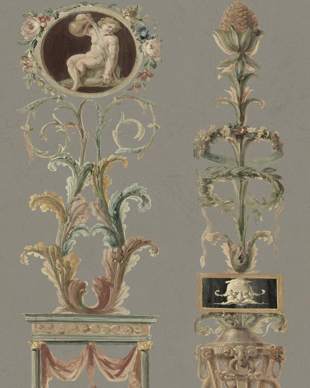 Pilasters Grey wallpaper by Mind the Gap (WP20190), swatch