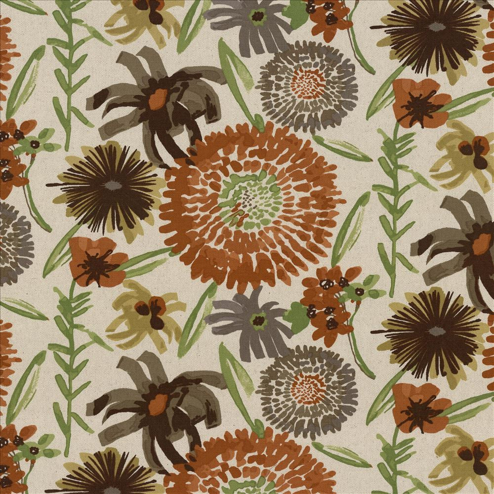 Painterly Garden Persimmon by Kasmir Designer Fabric 5079 50% Cotton
50% Linen
 CHINA 30,000 Martindale Cycles </p><p>Repeat: Horizontal: 27 inches and Vertical: 13 4/8 inches 54 - Swanky Fabrics -