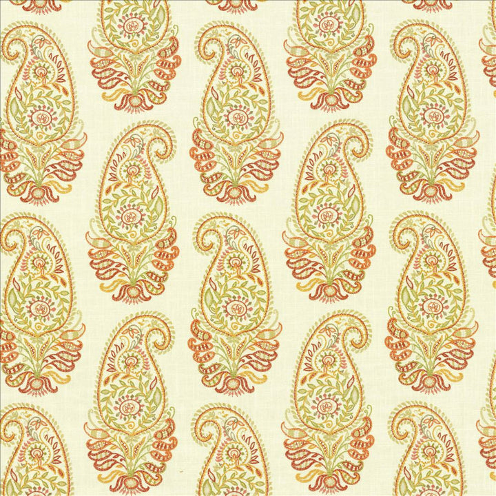 Paisley Shower Harvest by Kasmir Designer Fabric See sample 100% Cotton
 SPAIN 100,000 Wyzenbeek Double Rubs </p><p>Repeat: Horizontal: 13 4/8 inches and Vertical: 13 4/8 inches 54 - Swanky Fabrics -