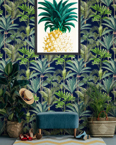 Mind the Gap Wallpaper Mind The Gap   PALMERAS Anthracite   (WP20362)
