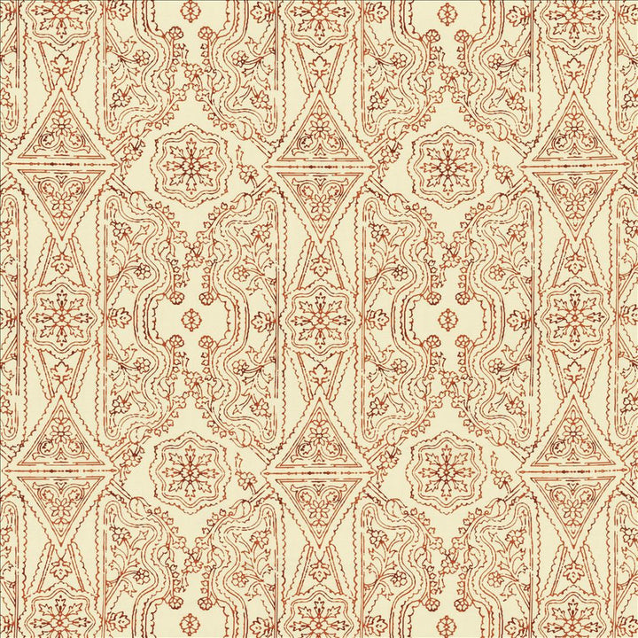 Panwar Burnt Orange by Kasmir Designer Fabric 5155 55% Linen
45% Cotton
 CHINA </p><p>Repeat: Horizontal: 13 5/8 inches and Vertical: 17 inches 54 - Swanky Fabrics -