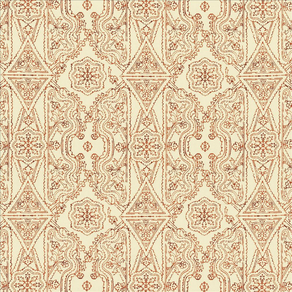 Panwar Burnt Orange  by Kasmir Designer Fabric 5155 55% Linen
45% Cotton
 CHINA 15,000 Wyzenbeek Double Rubs Horizontal: 13 5/8 inches and Vertical: 17 inches 54  - Swanky Fabrics -