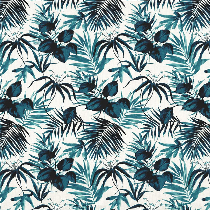 Paradise Point Teal  by Kasmir Designer Fabric 1463 92% Ramie
8% Cotton
 FRANCE 10,000 Martindale Cycles Horizontal: 18 inches and Vertical: 24 4/8 inches 59  - Swanky Fabrics -