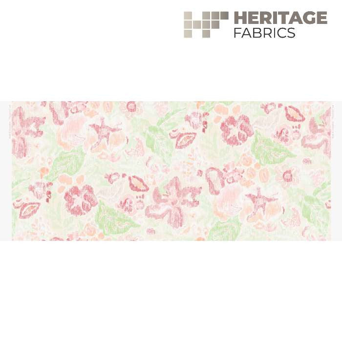 Paradisio Blossom by Heritage Designer Fabric - 100% Cotton Turkey Horizontal: 27.5" half drop and Vertical: 23.5" 54" - Swanky Fabrics -