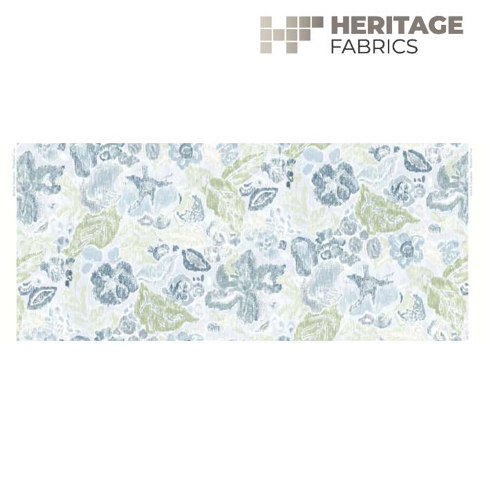 Paradisio Seabreeze by Heritage Fabric - 100% Cotton Turkey Horizontal: 27.5" half drop and Vertical: 23.5" 54" - Fabric Carolina -