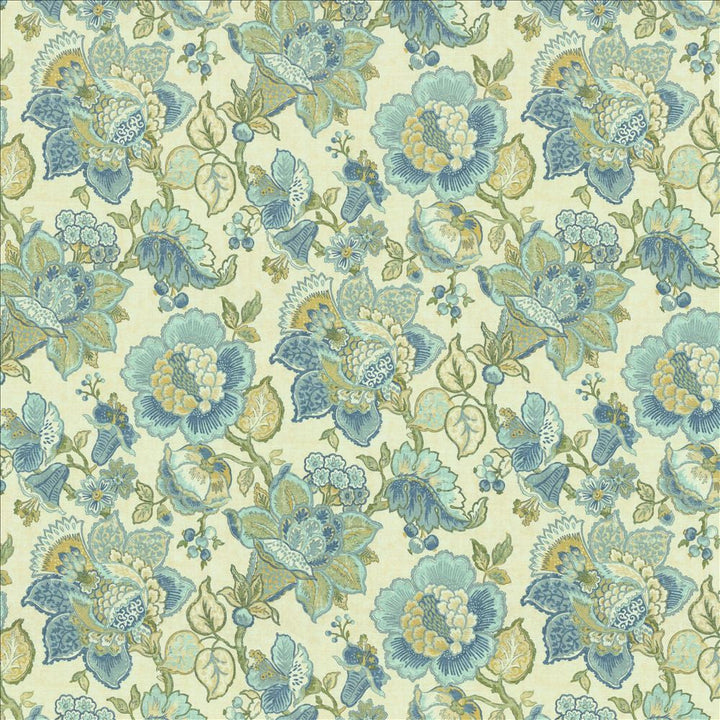 Parisian Park Waterfall  by Kasmir Designer Fabric 1453 100% Cotton
 SPAIN 30,000 Wyzenbeek Double Rubs Horizontal: 27 inches and Vertical: 27 inches 54  - Swanky Fabrics -