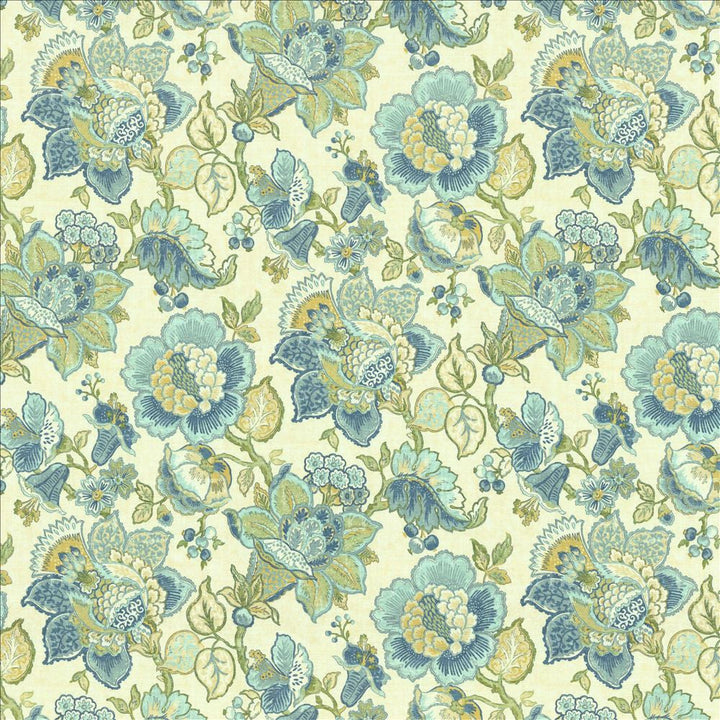 Parisian Park Waterfall by Kasmir Designer Fabric 1453 100% Cotton
 SPAIN 30,000 Wyzenbeek Double Rubs </p><p>Repeat: Horizontal: 27 inches and Vertical: 27 inches 54 - Swanky Fabrics -