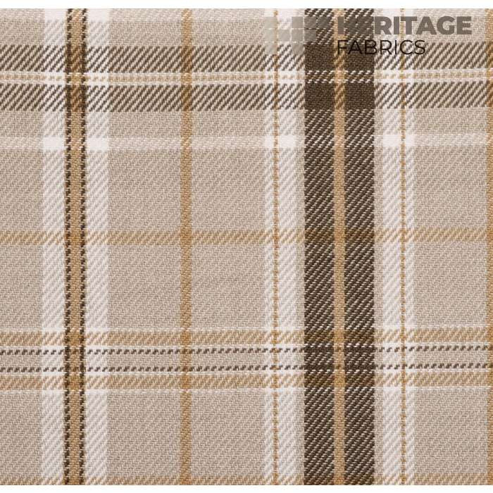 Parkhill Oatmeal by Heritage Designer Fabric - 100% Cotton India 12,000 Horizontal: 9" and Vertical: 9" 54" - Swanky Fabrics -