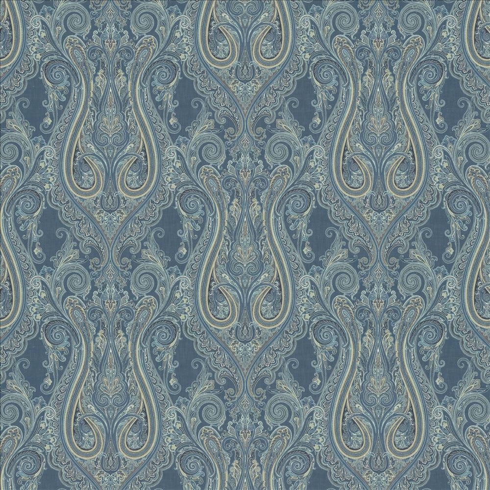 Pasadena Blueberry by Kasmir Designer Fabric See sample 100% Cotton
 SOUTH KOREA 30,000 Wyzenbeek Double Rubs </p><p>Repeat: Horizontal: 26 4/8 inches and Vertical: 26 6/8 inches 54 - Swanky Fabrics -