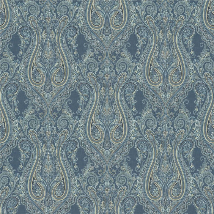 Pasadena Blueberry by Kasmir Designer Fabric See sample 100% Cotton
 SOUTH KOREA 30,000 Wyzenbeek Double Rubs </p><p>Repeat: Horizontal: 26 4/8 inches and Vertical: 26 6/8 inches 54 - Swanky Fabrics -