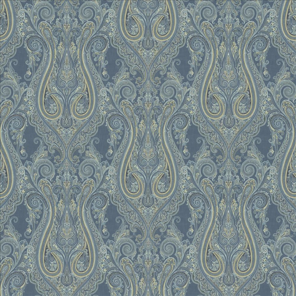 Pasadena Blueberry by Kasmir Designer Fabric 1454 100% Cotton
 SOUTH KOREA 30,000 Wyzenbeek Double Rubs </p><p>Repeat: Horizontal: 26 4/8 inches and Vertical: 26 6/8 inches 54 - Swanky Fabrics -