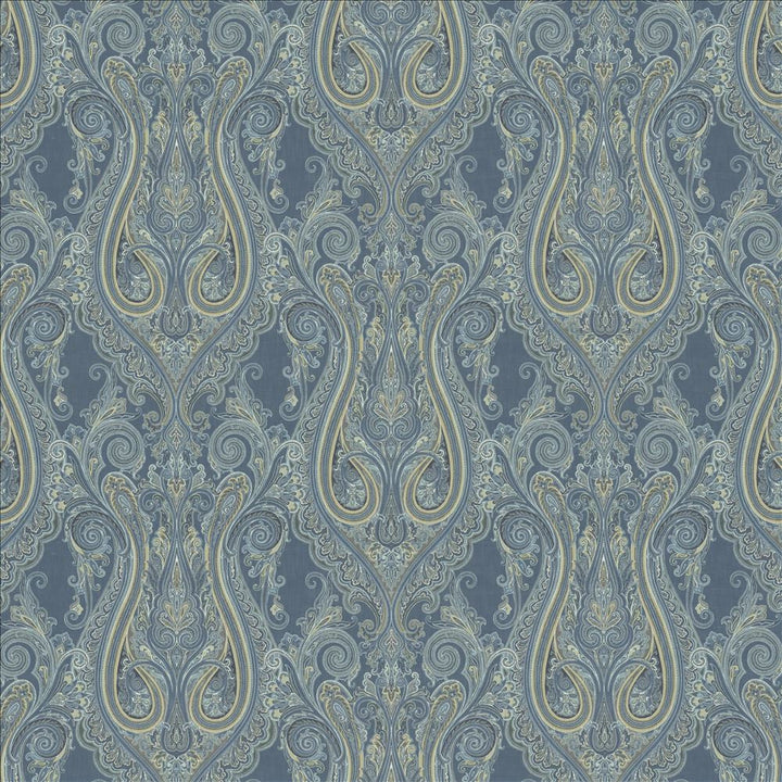 Pasadena Blueberry by Kasmir Designer Fabric 1454 100% Cotton
 SOUTH KOREA 30,000 Wyzenbeek Double Rubs </p><p>Repeat: Horizontal: 26 4/8 inches and Vertical: 26 6/8 inches 54 - Swanky Fabrics -