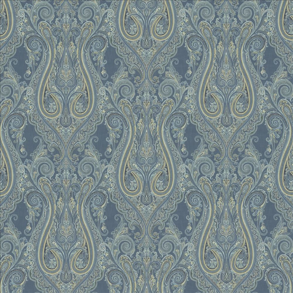 Pasadena Blueberry by Kasmir Designer Fabric 1454 100% Cotton
 SOUTH KOREA </p><p>Repeat: Horizontal: 26 4/8 inches and Vertical: 26 6/8 inches 54 - Swanky Fabrics -