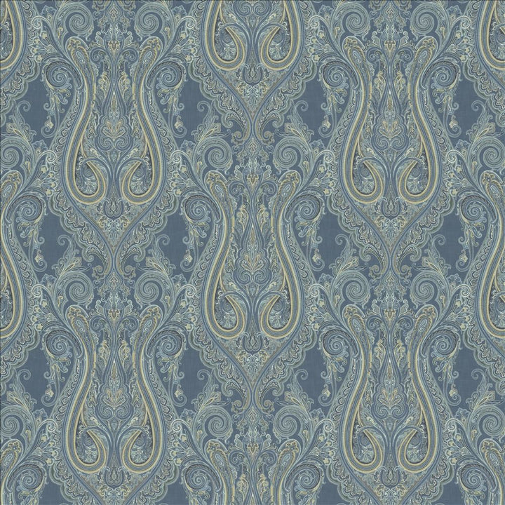 Pasadena Blueberry by Kasmir Designer Fabric 1454 100% Cotton
 SOUTH KOREA </p><p>Repeat: Horizontal: 26 4/8 inches and Vertical: 26 6/8 inches 54 - Swanky Fabrics -