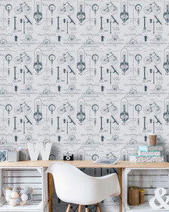 Mind the Gap Wallpaper Mind The Gap   PATENTS Grey Premium   (WP20049)