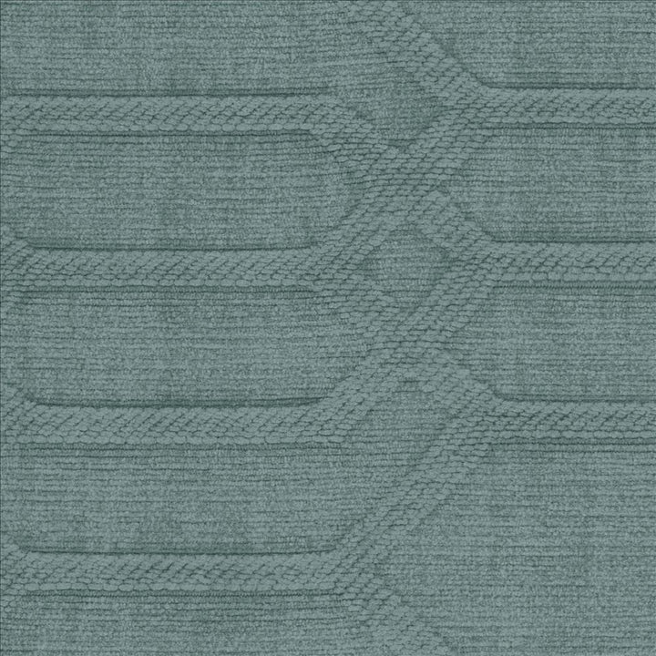 Pavillion Teal by Kasmir Designer Fabric 5098 100% Polyester CHINA 75,000 Wyzenbeek Double Rubs Horizontal: 10 7/8 inches and Vertical: 4 3/8 inches 56 - Swanky Fabrics -