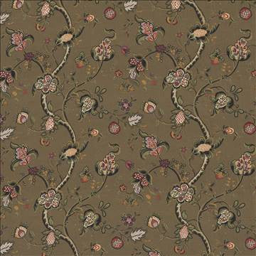 Pembroke Manor Chestnut by Kasmir Designer Fabric 1433 100% Linen USA 9,000 Wyzenbeek Double Rubs H: 27 inches, V: 24 inches 54 - 56 - Swanky Fabrics - Kasmir