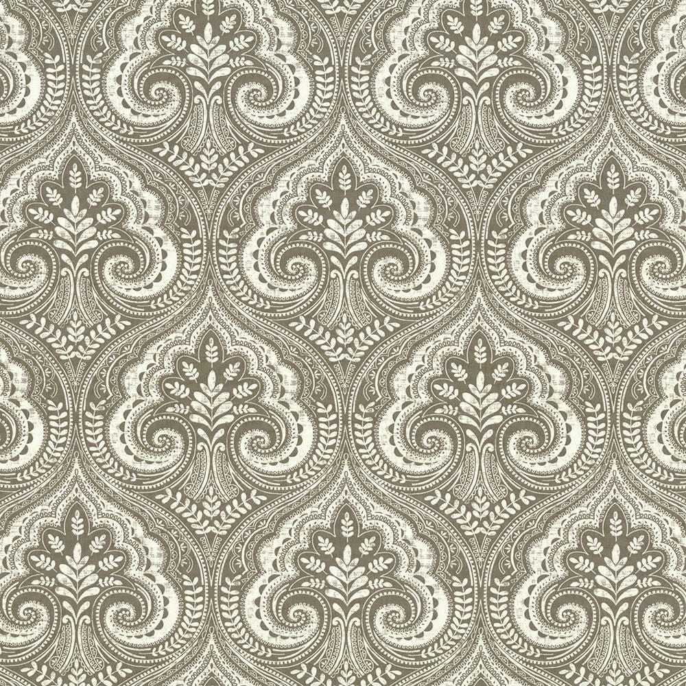 Pietro Paisley Charcoal by Kasmir Designer Fabric See sample 100% Cotton
 TURKMENISTAN 15,000 Wyzenbeek Double Rubs </p><p>Repeat: Horizontal: 13 6/8 inches and Vertical: 17 6/8 inches 54 - Swanky Fabrics -