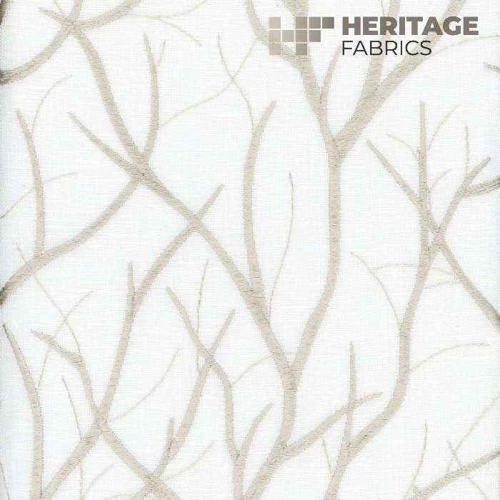 Pinehurst Taupe by Heritage Designer Fabric - 54% Linen 32% Cotton 14% Polyester India Horizontal: 12.75" and Vertical: 12.5" 54" - Swanky Fabrics -