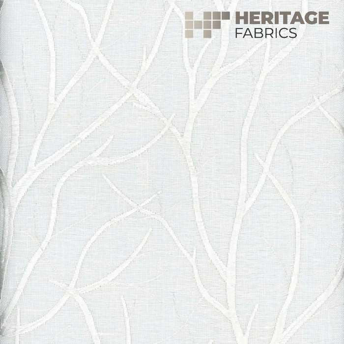 Pinehurst White by Heritage Designer Fabric - 54% Linen 32% Cotton 14% Polyester India Horizontal: 12.75" and Vertical: 12.5" 54" - Swanky Fabrics -