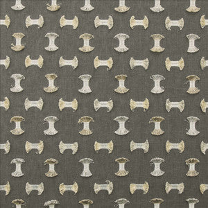 Kasmir Fabric Playful Gunmetal