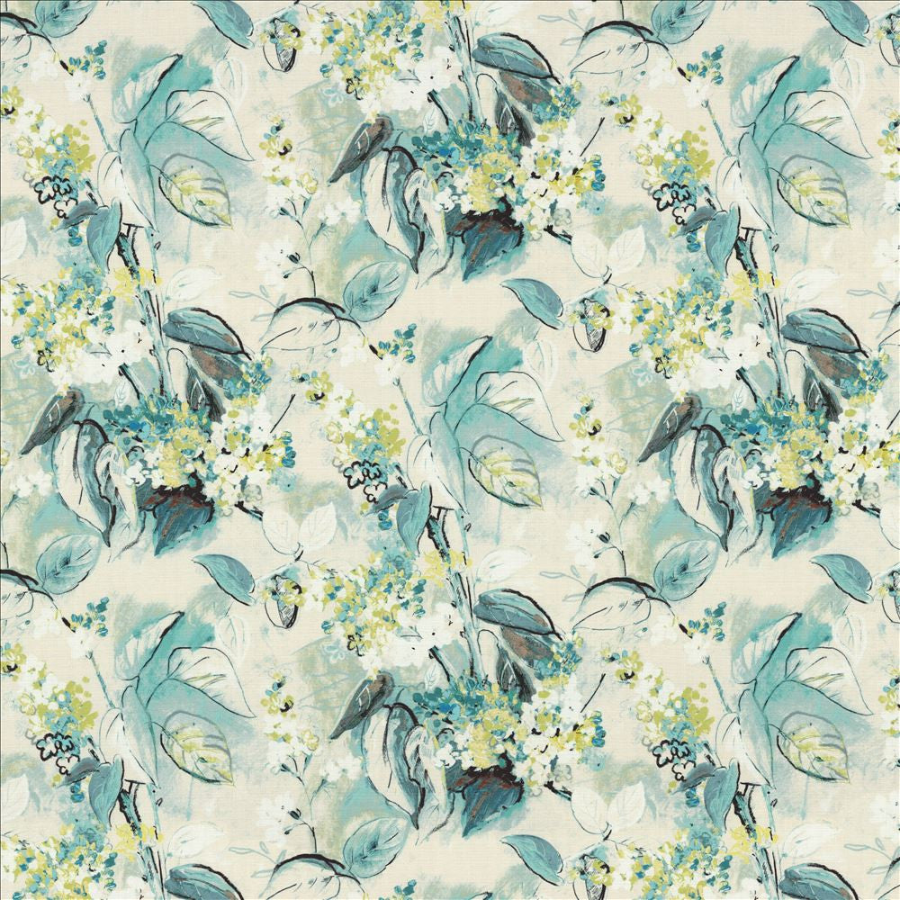 Pleasant Garden Menthe  by Kasmir Designer Fabric 1464 100% Cotton
 SOUTH KORE 15,000 Wyzenbeek Double Rubs Horizontal: 27 inches and Vertical: 24 6/8 inches 54  - Swanky Fabrics -