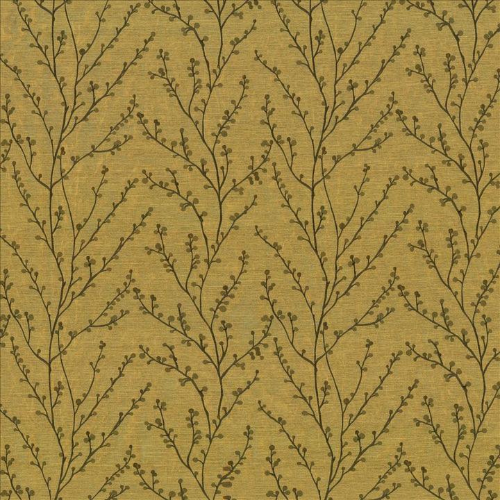 Plum Grove Golden by Kasmir Designer Fabric 1439 87% Rayon 13% Polyester Embroidery 100% Polyester INDIA 9,000 Wyzenbeek Double Rubs Horizontal: 17 3/8 inches and Vertical: 15 4/8 inches 52 - 55 - Swanky Fabrics -