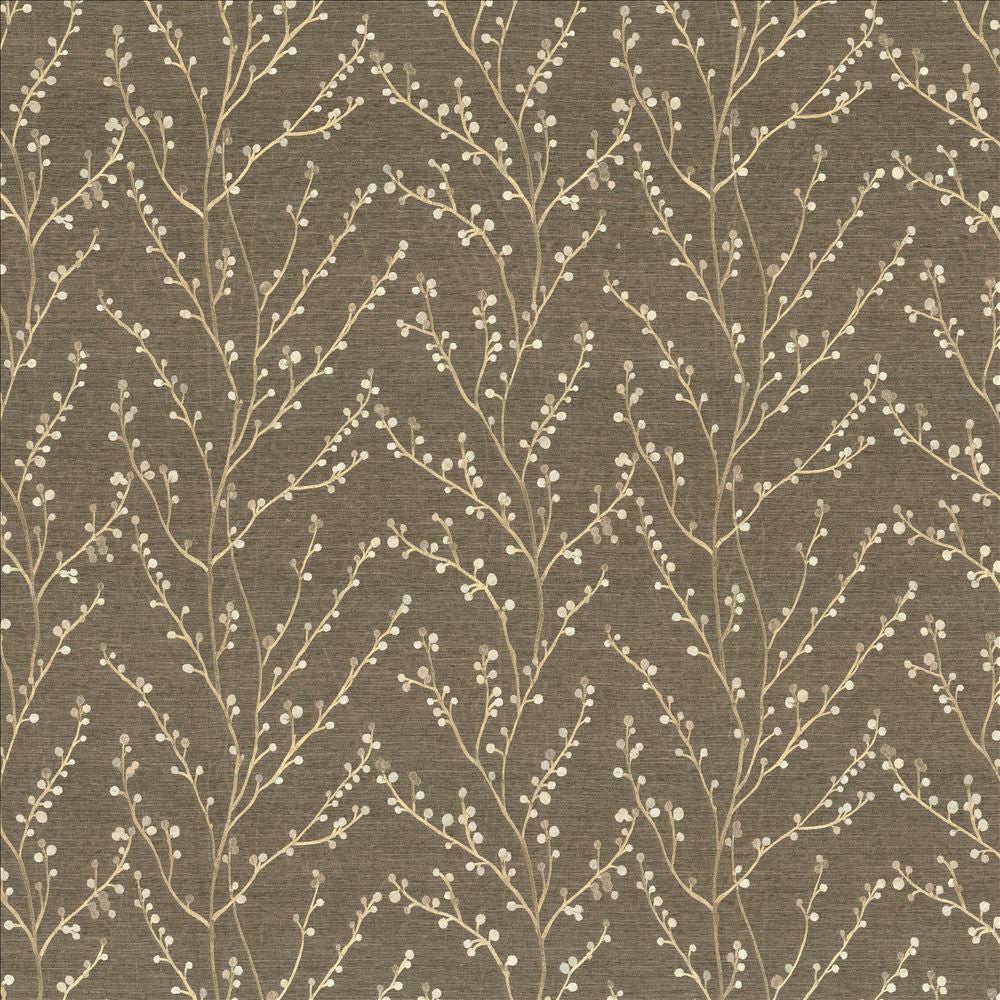 Plum Grove Thunder by Kasmir Designer Fabric 1438 87% Rayon 13% Polyester Embroidery 100% Polyester INDIA 9,000 Wyzenbeek Double Rubs Horizontal: 17 3/8 inches and Vertical: 15 4/8 inches 52 - 55 - Swanky Fabrics -