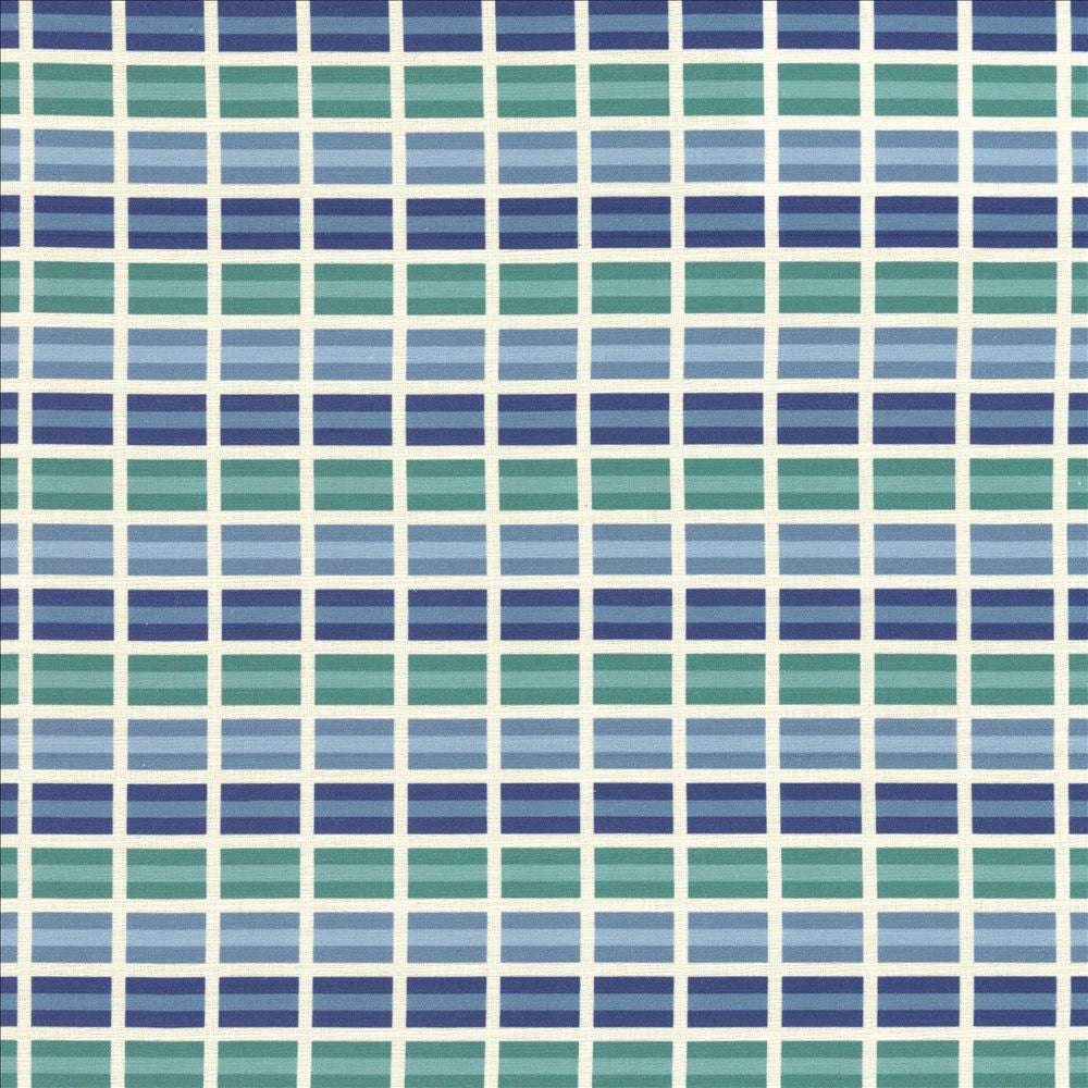 Power Grid Marina by Kasmir Designer Fabric See sample 100% Cotton
 SOUTH KOREA 12,000 Wyzenbeek Double Rubs </p><p>Repeat: Horizontal: 1 4/8 inches and Vertical: 3 inches 54 - Swanky Fabrics -