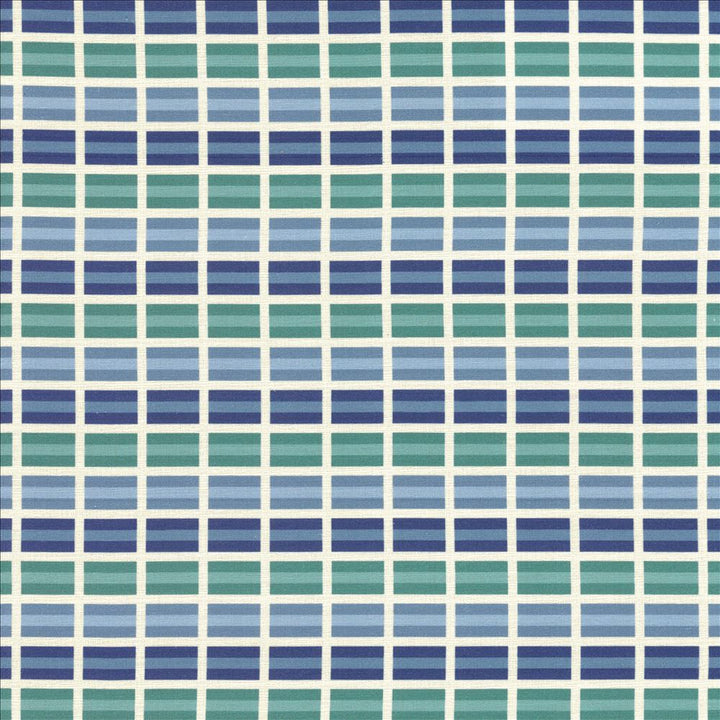 Power Grid Marina by Kasmir Designer Fabric See sample 100% Cotton
 SOUTH KOREA 12,000 Wyzenbeek Double Rubs </p><p>Repeat: Horizontal: 1 4/8 inches and Vertical: 3 inches 54 - Swanky Fabrics -