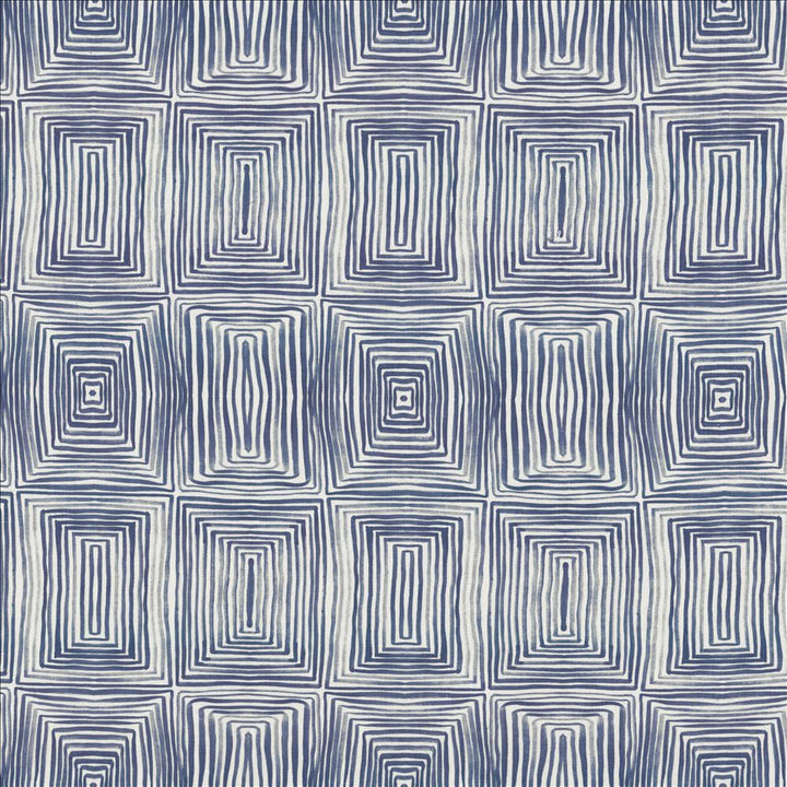 Quadri Blue by Kasmir Designer Fabric 1454 100% Linen
 POLAND </p><p>Repeat: Horizontal: 13 4/8 inches and Vertical: 17 6/8 inches 54 - Swanky Fabrics -