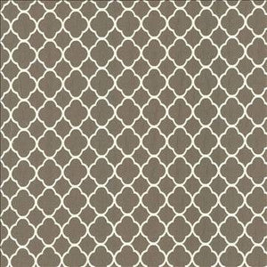 Kasmir Fabric Quatrefoil Maze Patina