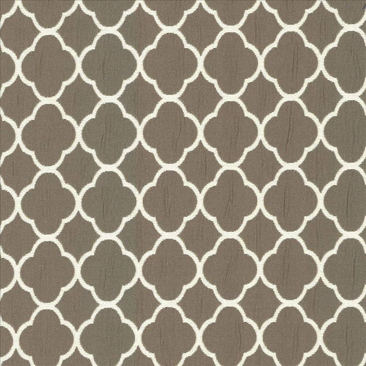 Quatrefoil Maze Patina by Kasmir Designer Fabric 5085 70% Cotton
30% Polyester
 CHINA </p><p>Repeat: Horizontal: 1 6/8 inches and Vertical: 1 6/8 inches 54 - Swanky Fabrics -