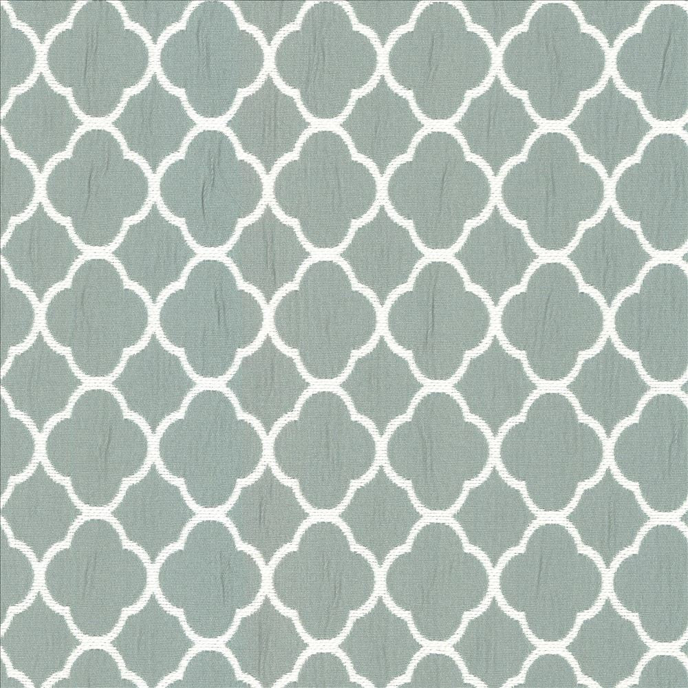 Quatrefoil Maze Spa by Kasmir Designer Fabric 5089 70% Cotton 30% Polyester CHINA 6,500 Wyzenbeek Double Rubs Horizontal: 1 6/8 inches and Vertical: 1 6/8 inches 54 - Swanky Fabrics -