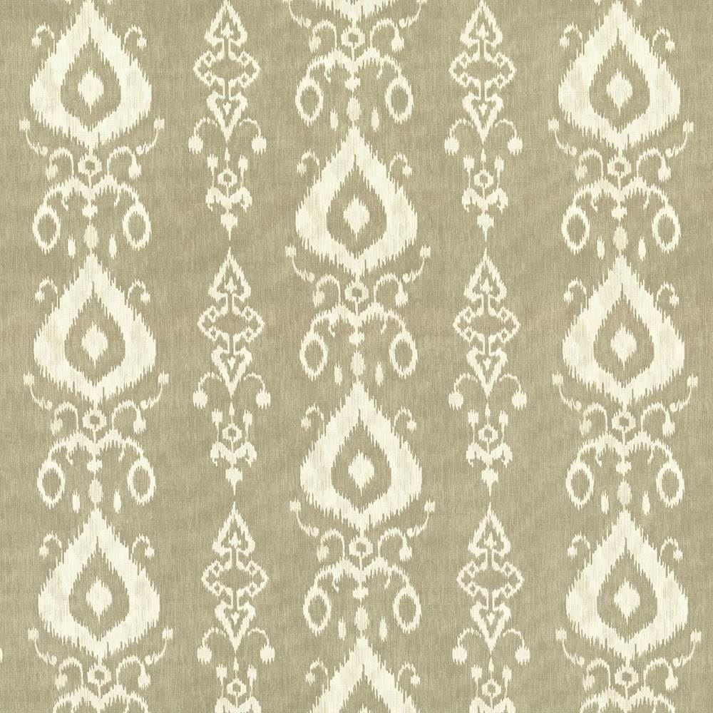 Raga Ikat Sand Dollar by Kasmir Designer Fabric 5062 100% Cotton TURKMENISTAN 15,000 Wyzenbeek Double Rubs Horizontal: 27 inches and Vertical: 13 4/8 inches 54 - 55 - Swanky Fabrics -